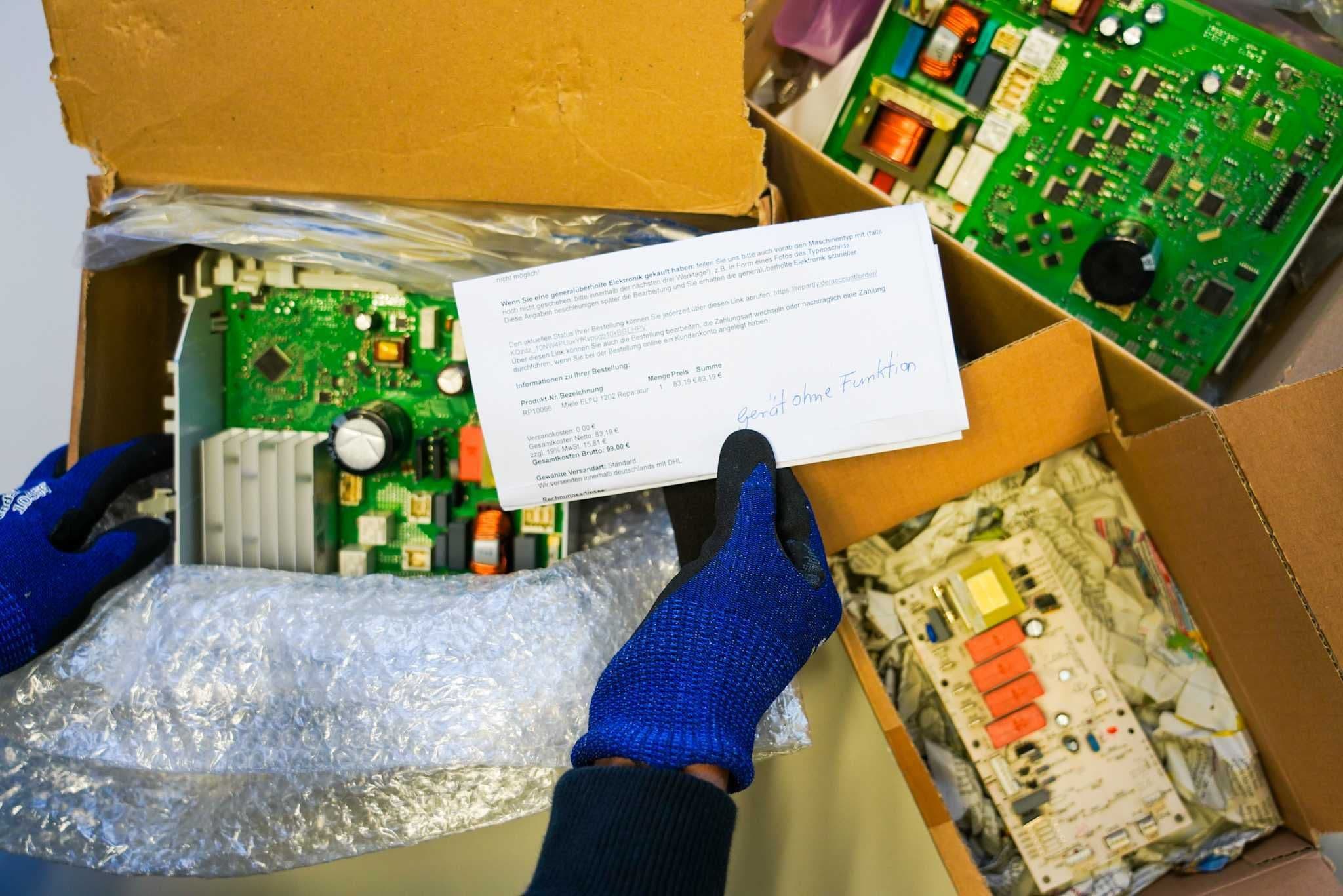 Envoi d’un module électronique défectueux